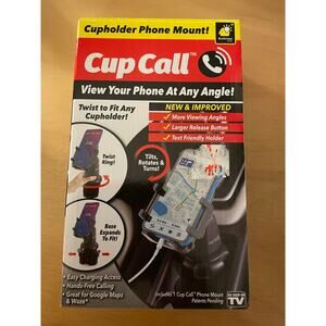 Bulbhead Cup Call Phone Holder Mount Car Truck Rotates 360° & 3.5" wide Phones
